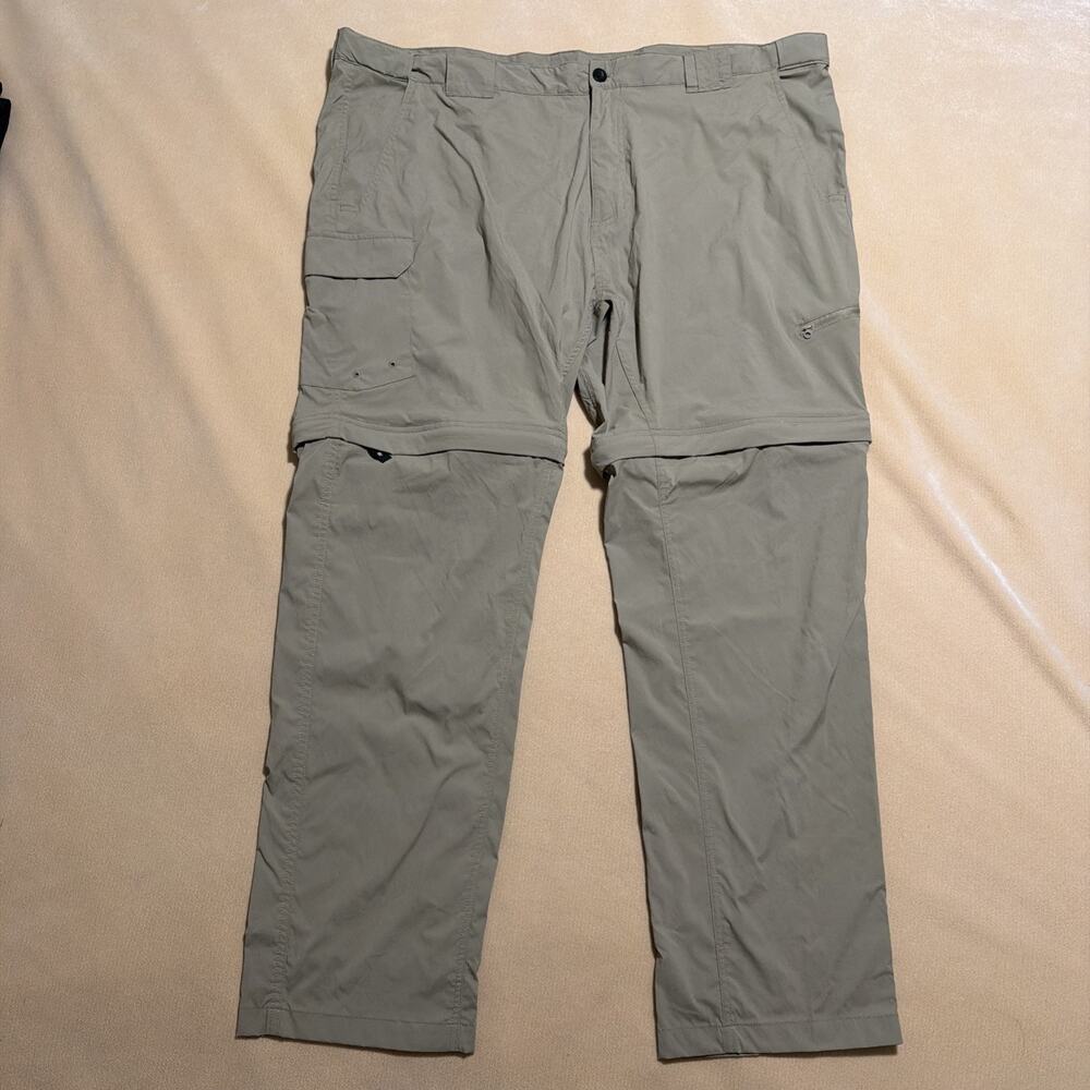 Magellan Outdoors Khaki Convertible Pants Fishing Hiking Zip Off Men 46x32